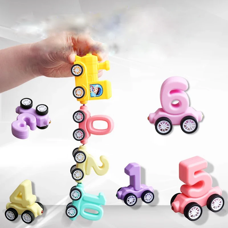 Набор игрушек для детей, магнитный цифровой поезд, головоломка, пластиковый набор поездов для малышей, поезд с цифрами, обучающие развивающие игрушки, подарок