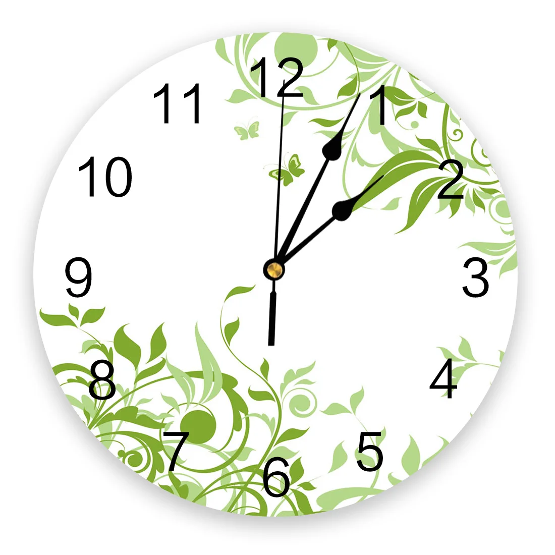 Flower Rattan Butterfly Bedroom Wall Clock Large Modern Kitchen Dinning Round Wall Clocks Watches Living Room Watch Home Decor