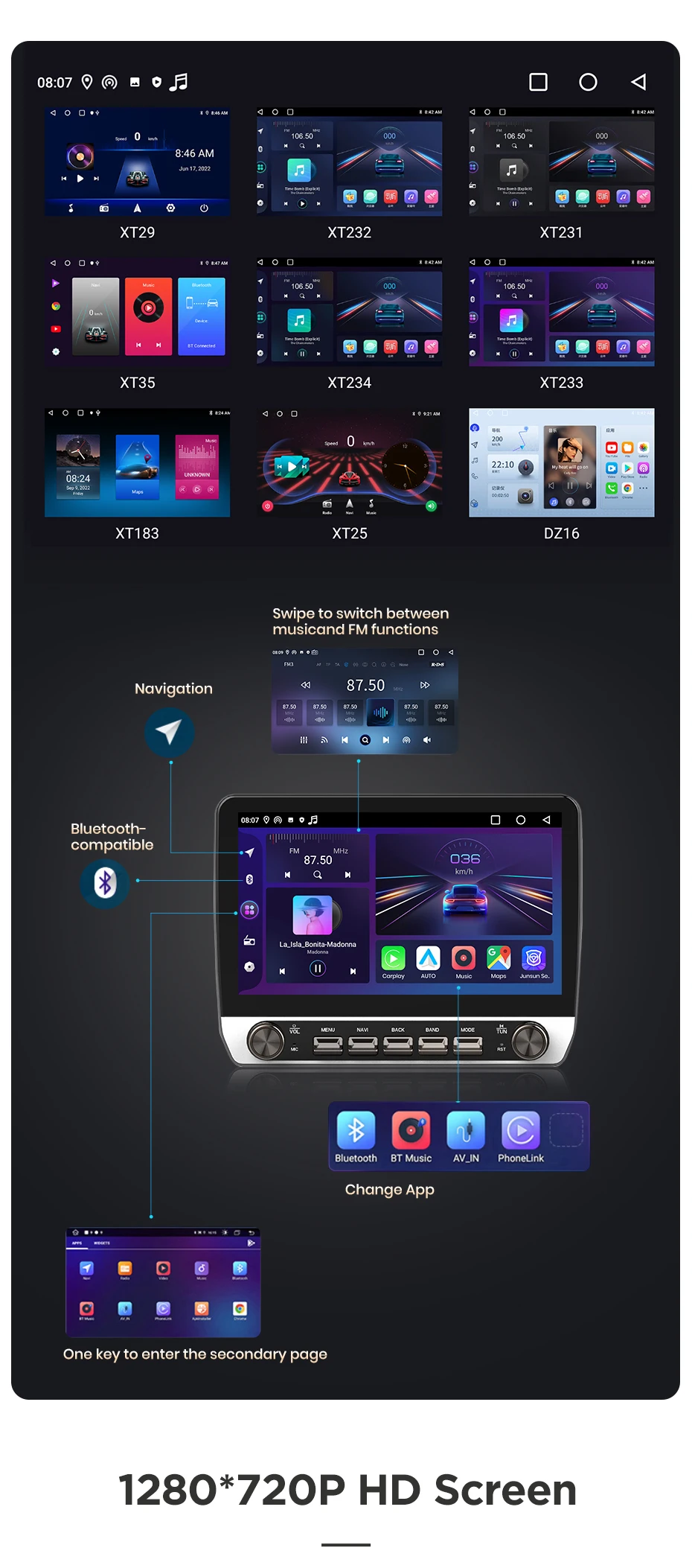 Junsun 10 "Taste Drahtlose CarPlay Für Apple Android Auto Auto Radio Für Mazda 5 2005 2006 2007 2008 -2010 GPS Navi Stereo BT RDS – Detail 11