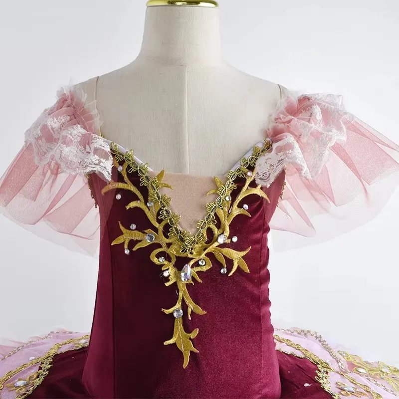 New Professional Ballet Tutu Child Kids Girls Adulto Swan Lake Dress Women Pancake Tutu Ballerina Dance Costumes Party