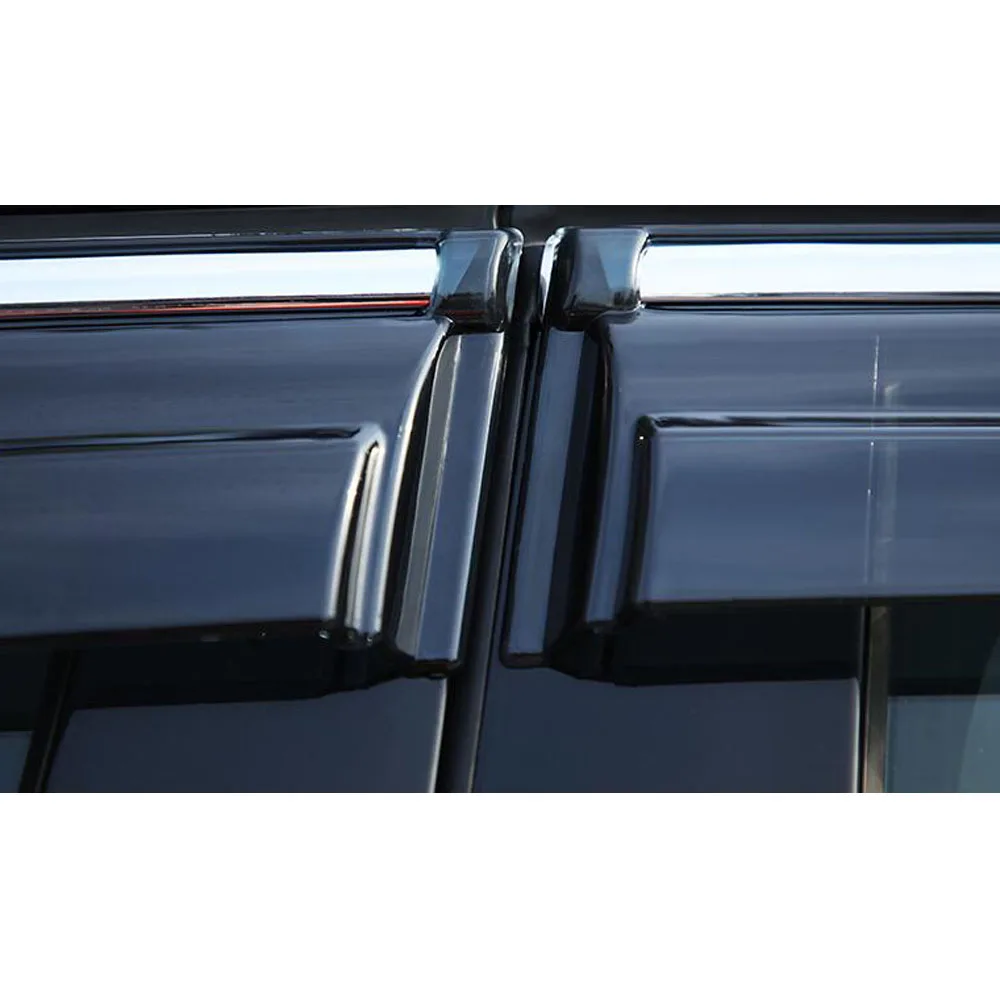 لسوبارو فورستر 2008 2009 2010 2011 2012 غطاء تصفيف السيارة البلاستيك زجاج النافذة حاجب الرياح المطر/الشمس الحرس تنفيس جزء 4 قطعة #4