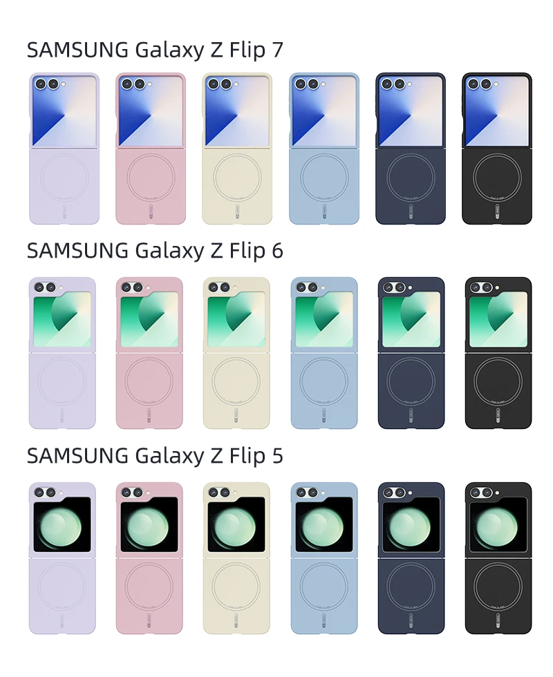 Liquid Silicone Magnetic Wireless Charging Phone Case for Samsung Galaxy Z Flip 7 6 5 Flip7 FE Flip6 Shockproof Protection Cover - view 6