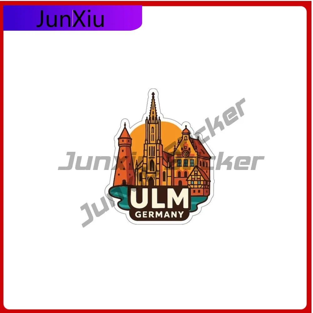

Ulm Germany City Sticker Scratch-proof Accessory Vinyl Waterproof Boat Decals Vinyl Custom Waterproof Windshield Bumper Truck