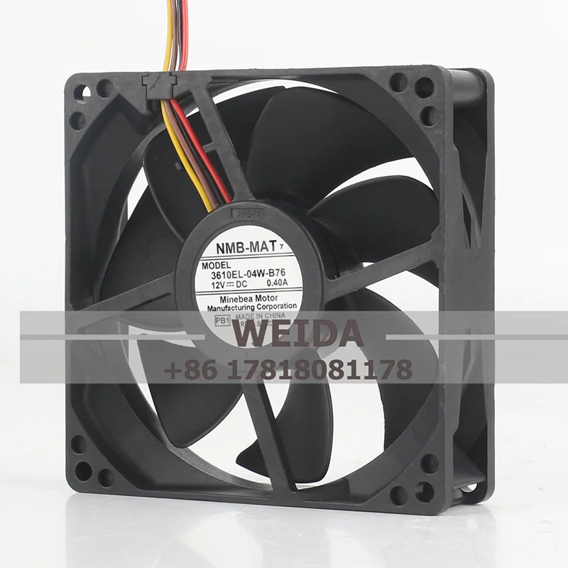 Case fan 3610EL-04W-B76 NMB-MAT 4300rpm 9025 DC12V 0.40A 4-wire cooling fan 9cm 90 x 90 x 25MM