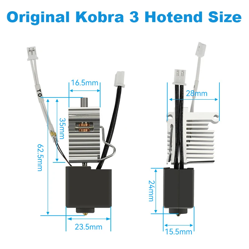 ترقية Hotend عدة ل Anycubic كوبرا 3 V2 كومبو طابعة ثلاثية الأبعاد رأس الطباعة ثنائية المعدن كسر الحرارة السيراميك قضيب تسخين ل كوبرا 3 كومبو