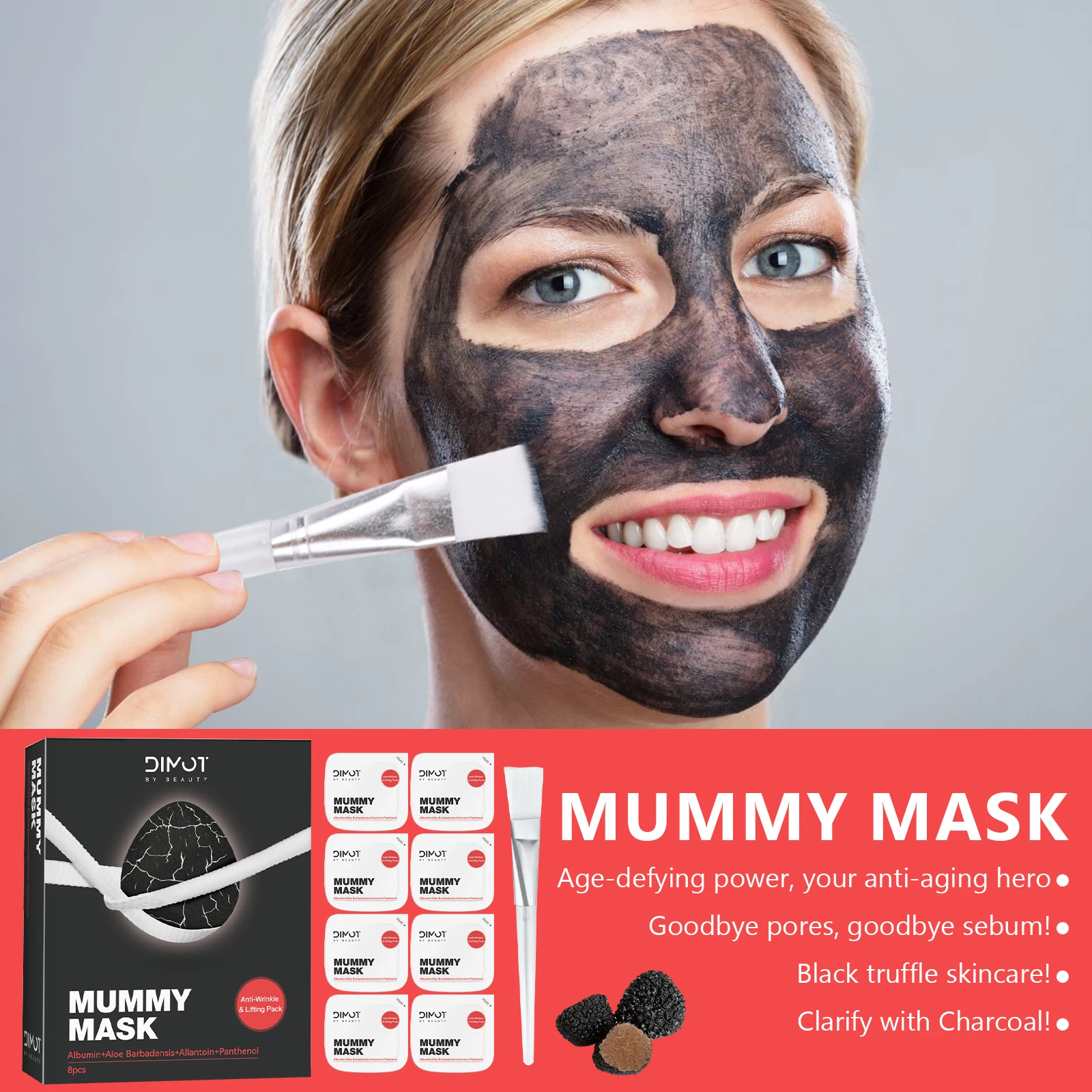 

Clay Mud Mask Deep Cleansing Oil Control Balance Antioxidan Shrink Pores Remove Blackheads Moisturizing Refreshing Mud Mask