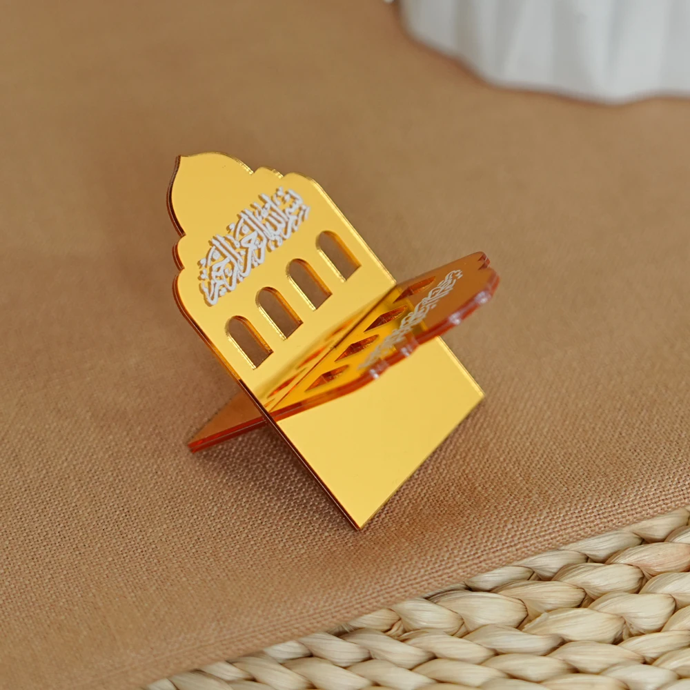 عيد مبارك 2026 حامل تاريخ الطاولة من الأكريليك، لوازم ديكور رمضان مبارك