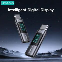 USAMS AU18 OTG Adapter 100W PD Digital Display Type C Adapter Type-C To Type-C Fast Charging For Huawei Xiaomi OTG Connector