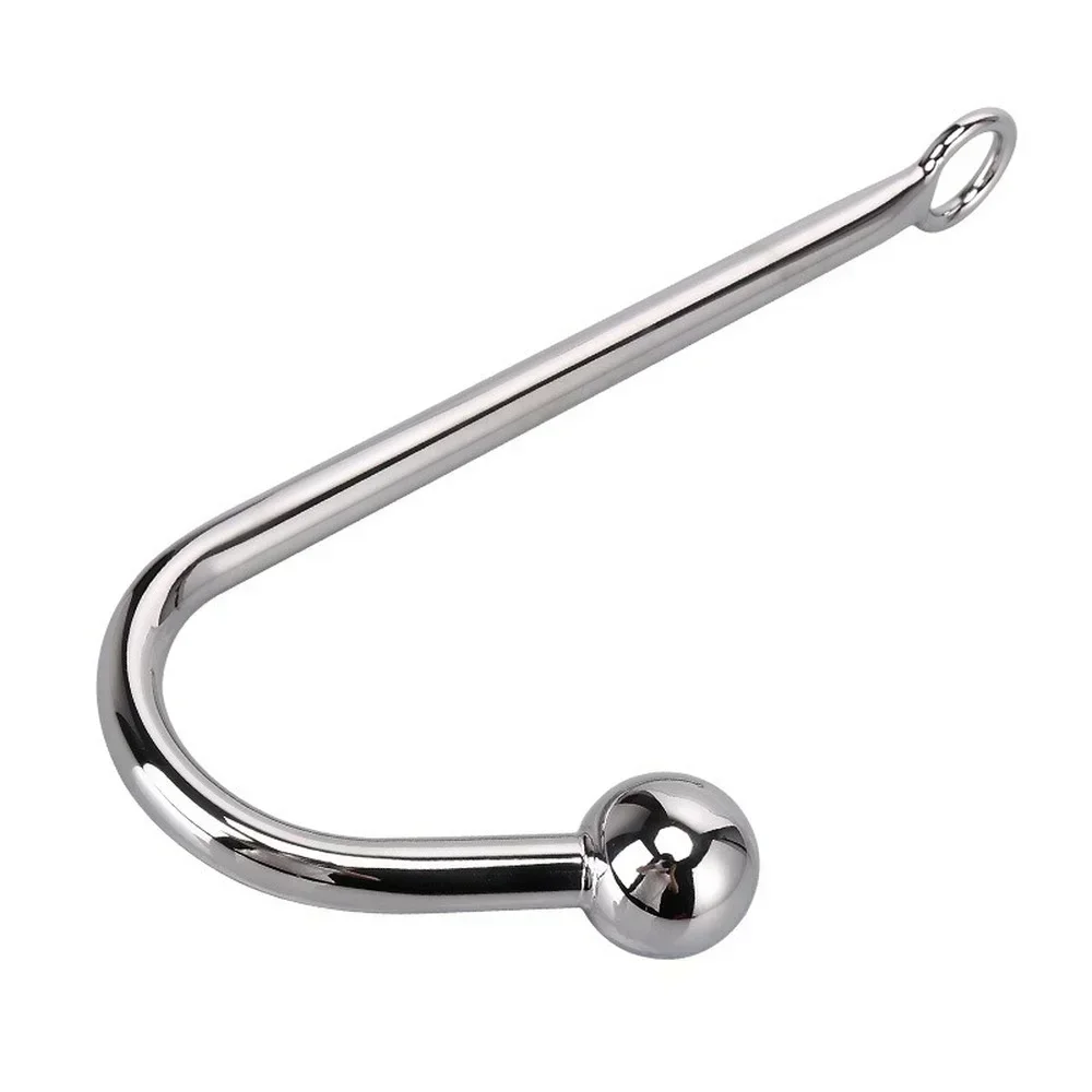 Dilator Prostate Massager Insert Folding Hook Single Ball Metal Anal Hook Beads Head Butt Plug SM Sex Toy for Male Adult 18+