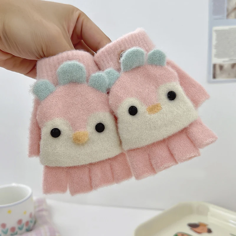 2023 neue Jahr Herbst Winter Nette kinder Warme Cartoon Pinguin Handschuhe Baby Jungen Mädchen Kinder für 2-6 jahre Fäustlinge