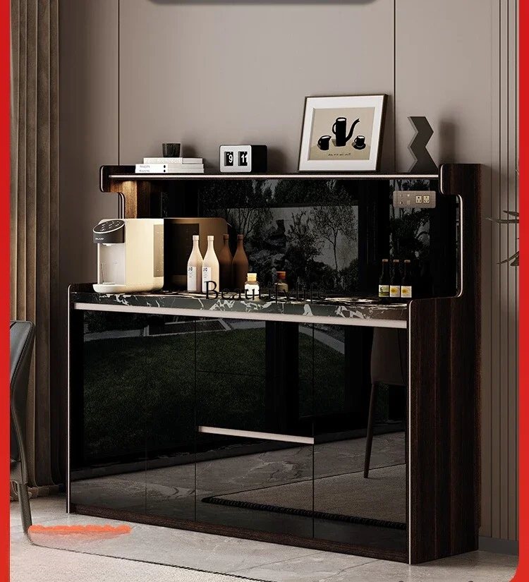 

FG10*Italian minimalist rock slab dining side cabinet semi-high light luxury living room wall integrated locker