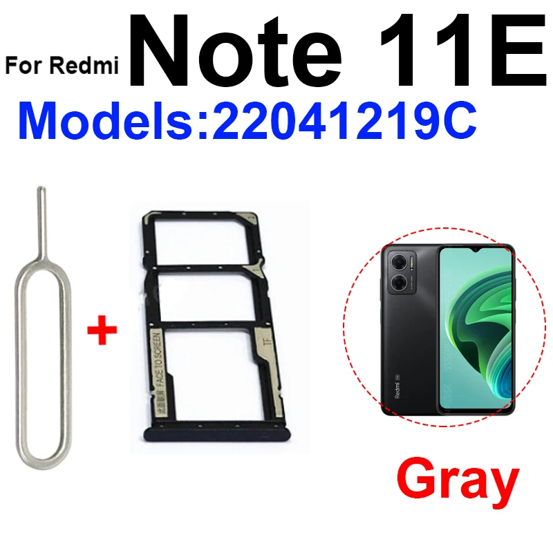 Sim Card Tray For Xiaomi Redmi Note 11SE 11E 11E Pro SIM Card Slot