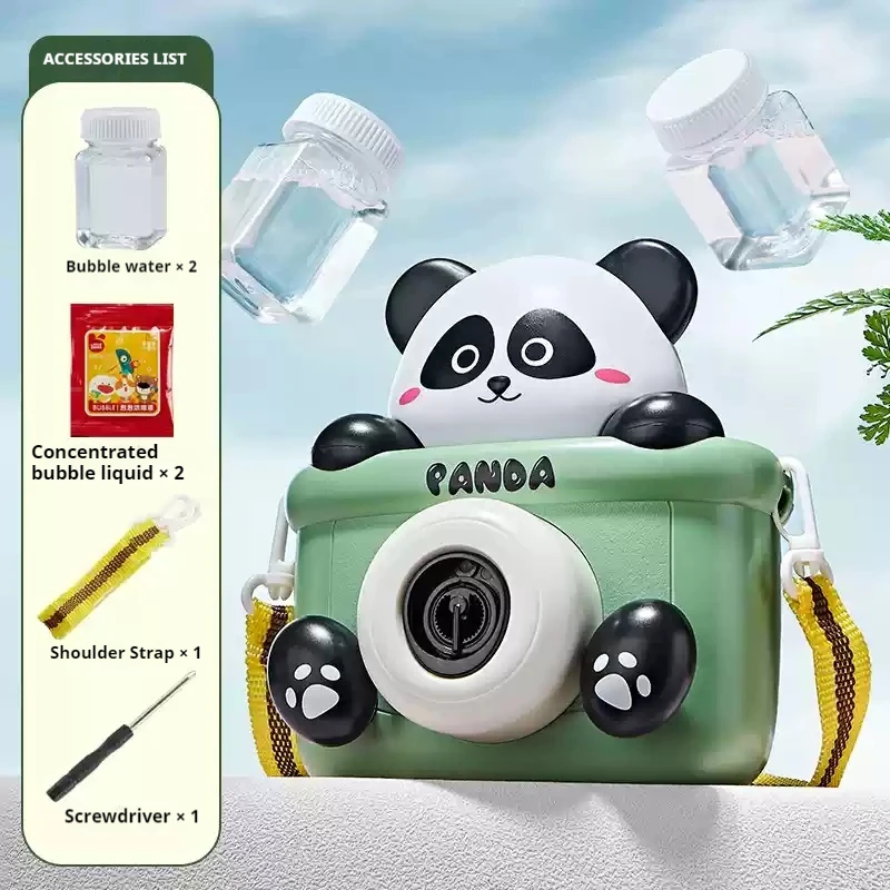 Elektrische Panda Blase Maschine Kinder Blase bläst Kamera Handheld Baby Sound Licht männlich weiblich Spielzeug niedlich modisch