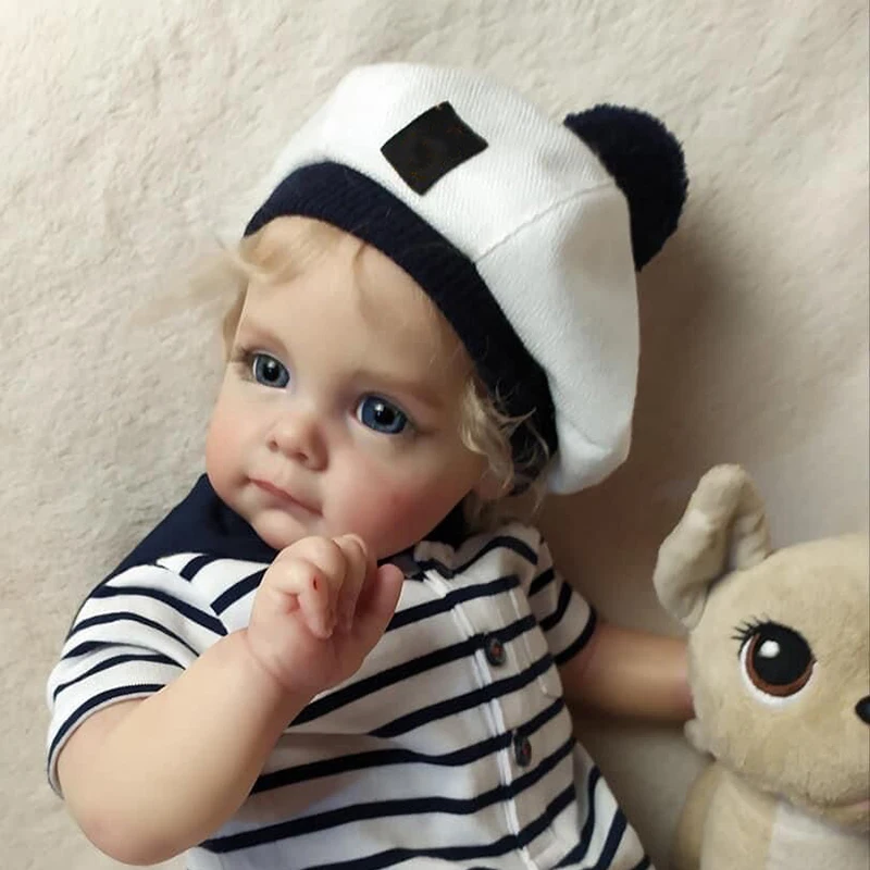 60ซม.ทำด้วยมือเหมือนจริงคุณภาพสูงเด็กวัยหัดเดิน Reborn Maggie เด็กทารกจริงรายละเอียด Hand Rooted ผมสีบลอนด์ของขวัญเด็ก