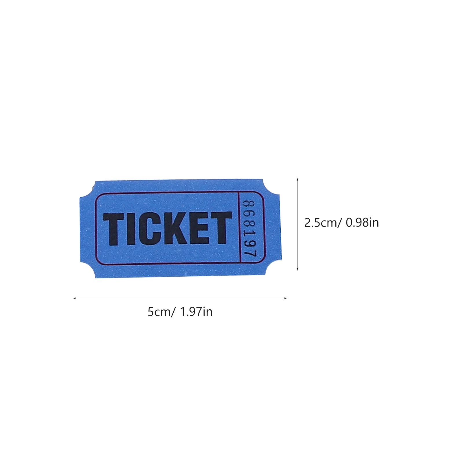 100 Pcs Carnival Tickets Lottery Draw for Party Entrance Prize Supply Blue Game Raffle Baby