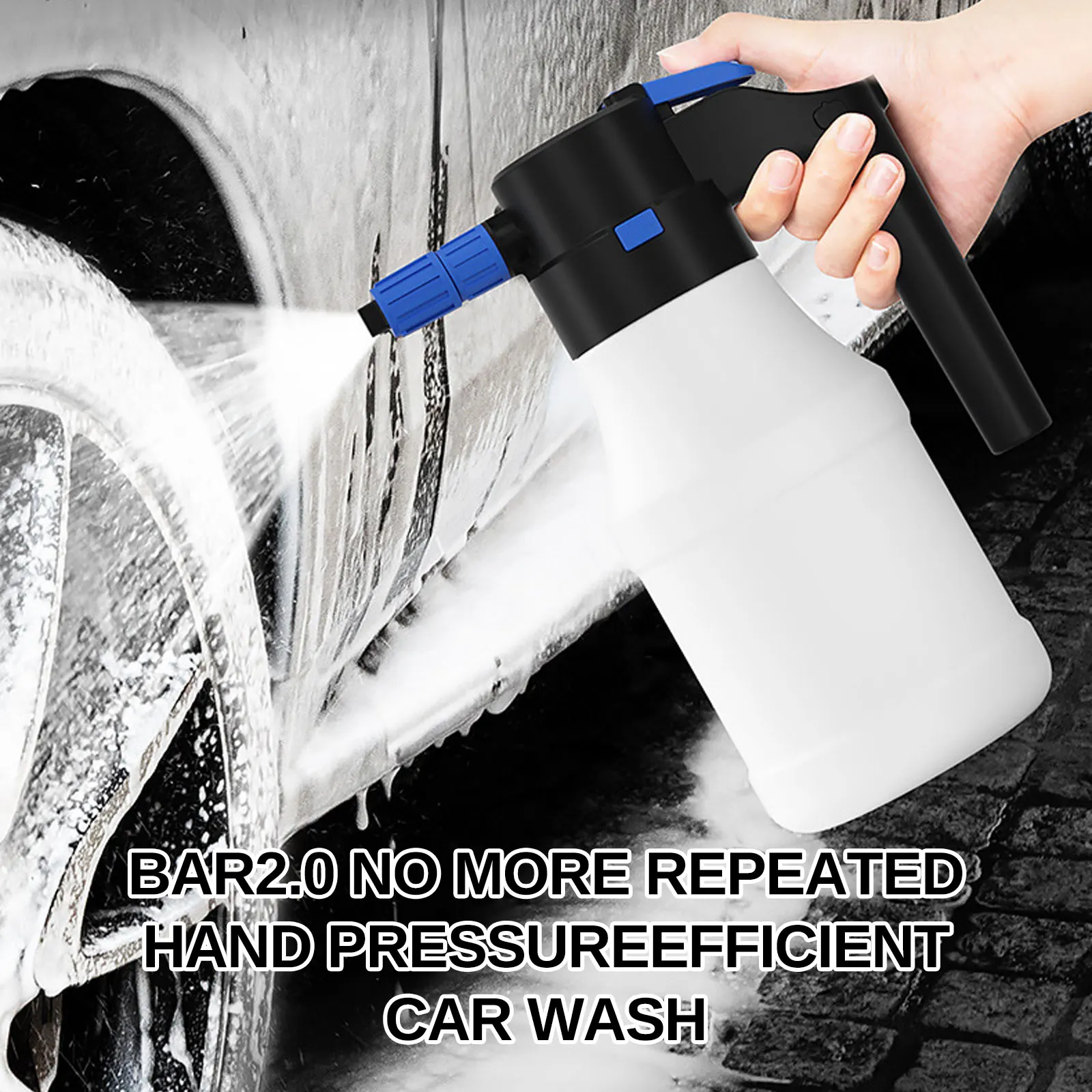 Electric Foam Sprayer 1.5L Foam Generator for Car Wash 2600mAh Lithium Battery Foam Lance 1h Endurance Car Wash Towel Foam Wash