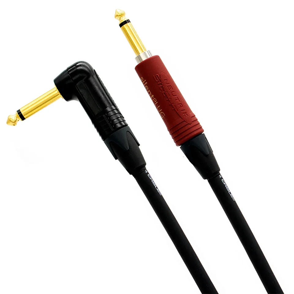 

PUROVOZ handmade Mogami 2524 6.35mm (1/4") Guitar Instrument Cable for Electric Guitar Bass Keyboard Straight/Right Angle Plugs