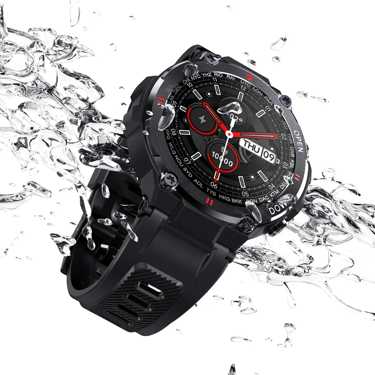 CanMixs Smartwatch 400Mah połączenie Bluetooth inteligentny zegarek mężczyźni zegarek sportowy na świeżym powietrzu opaska monitorująca aktywność fizyczną tętno muzyka dla androida IOS