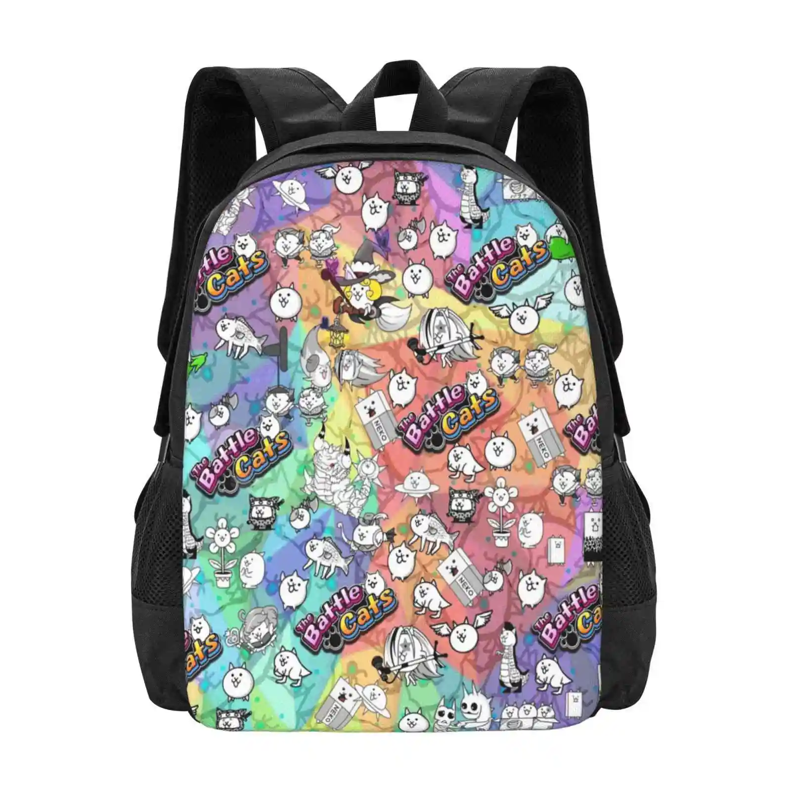 Battle Cats borse da scuola per ragazze adolescenti borse da viaggio per Laptop Battle Cats Battlecats Kitten Cute Mobile Game Gaming Kid