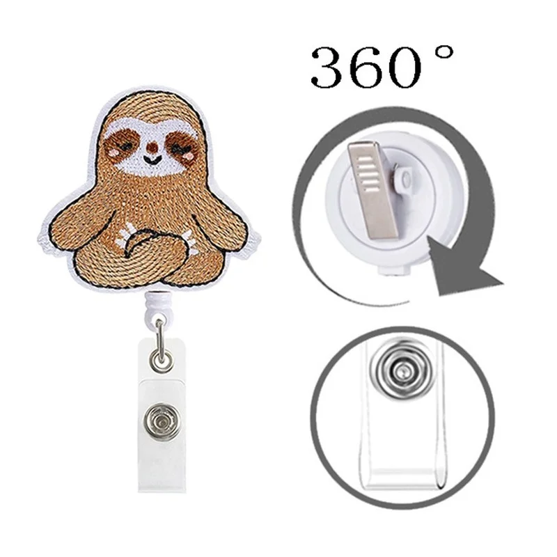 Retractable Badge Reel Clip for Nurses Students Doctors Name Badge Card Holder Lanyard for Keys Office School Accessories