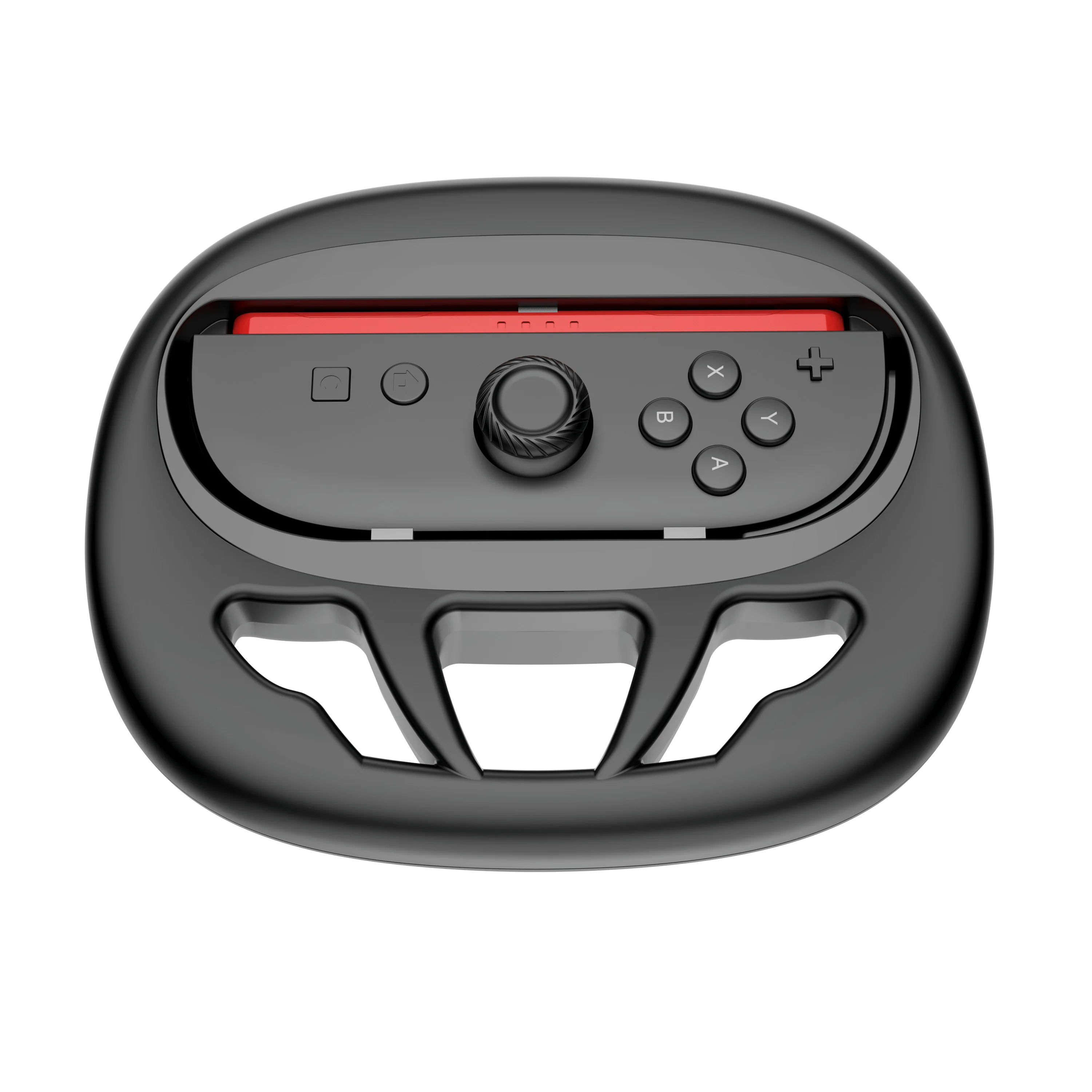 

Steering Wheel for Switch 2 JoyCons, STK-S202 Racing Wheels for Mario Kart 8, Ergonomic Grip Design – Black (2 Pack)