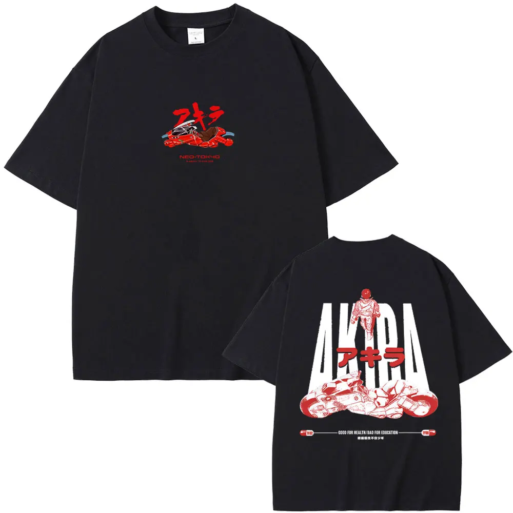 

Anime Akira Japanese Science Fiction Cartoon Movie Shotaro Kaneda T-shirt Men Women Manga Casual Cotton T Shirts Y2k Streetwear