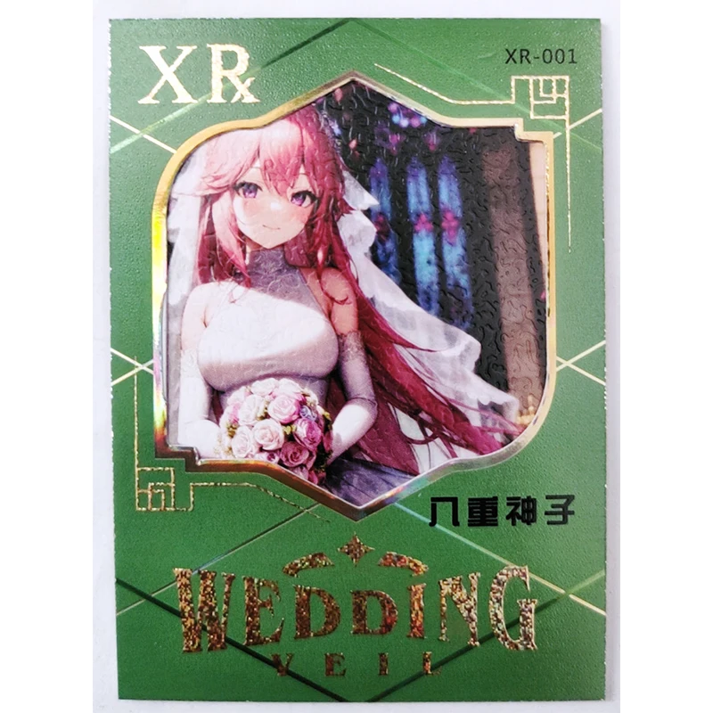 Goddess Story Genshin Impact Xr Series Kamisato Ayaka Yae Miko Anime Character Collection Flash Card Cartoon Toys Christmas Gift