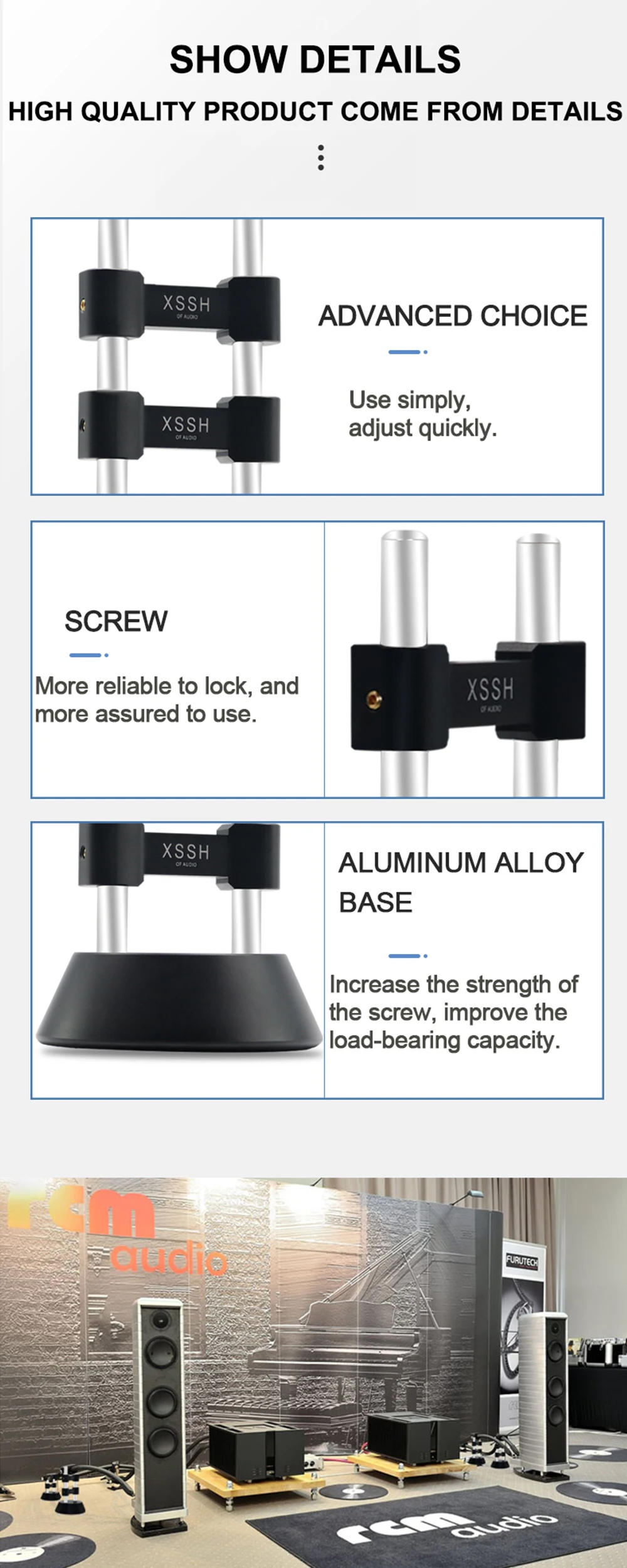 Stahl REF Kabel Aluminium Legierung HIFI Linie Rack XSSH Audio Audiophile Hebe Draht Besaitung Ausrüstung Kabel Tablett Organizer Stehen – Detail 8