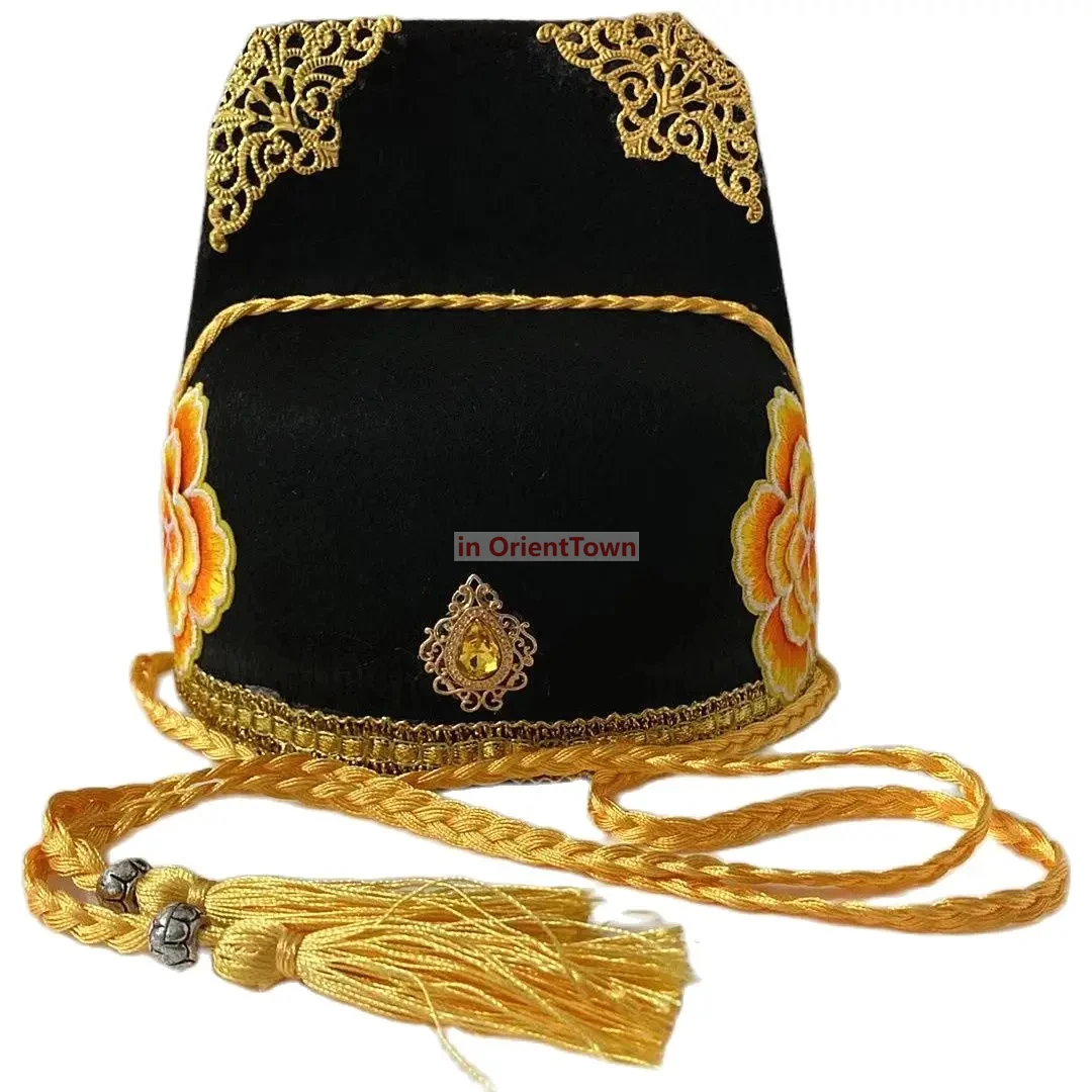 Offizier Charakter Performance Zubehör Chinesische alte königliche Guarder Cap Männer Hanfu Hut Cosplay Prop TV Film Hüte