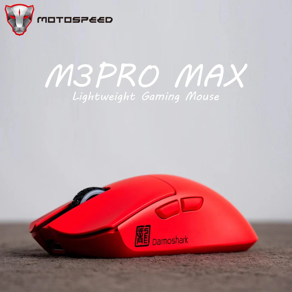 Motospeed Darmoshark M3PRO MAX 4K/8K Bluetooth Tri-mode PAW3950 Sensor 52g Lightweight Laptop Office Customized Gaming Mouse Pc