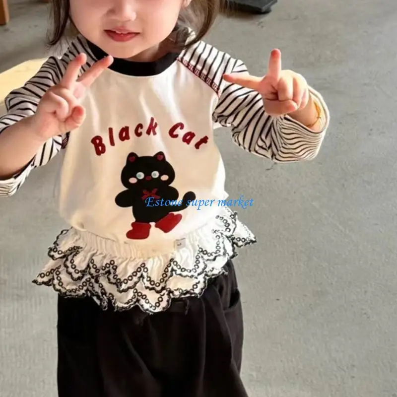 

090B Girls Ruffled Hems Skirt Stretchy Waist Soft Textile Washable Design Various Colors