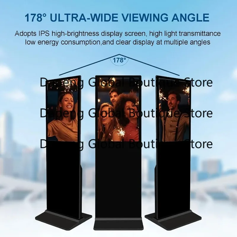65 Inch Vertical Floor Standing HD LCD Advertising Display Lift Lobby Commercial Information Terminal