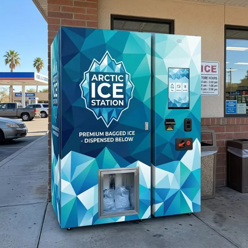 Water And Ice Vending Machine Automatic Ice Cube Vending Machine Outdoor Ice Vending Machine Dispenser For Commercial Sale