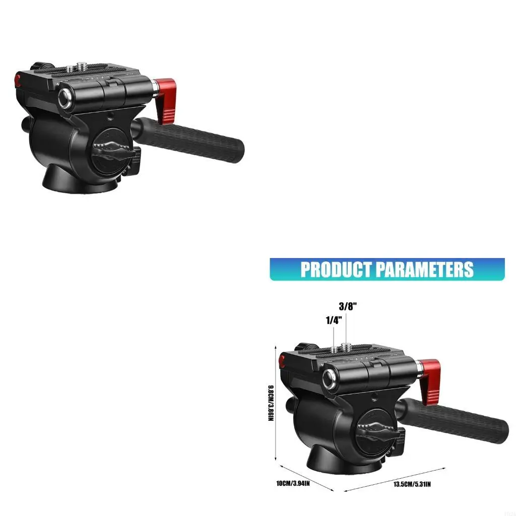 

193A Hydraulic Damping Pan Tilt Head For Camera Stabilization With 165 Degree Tilt