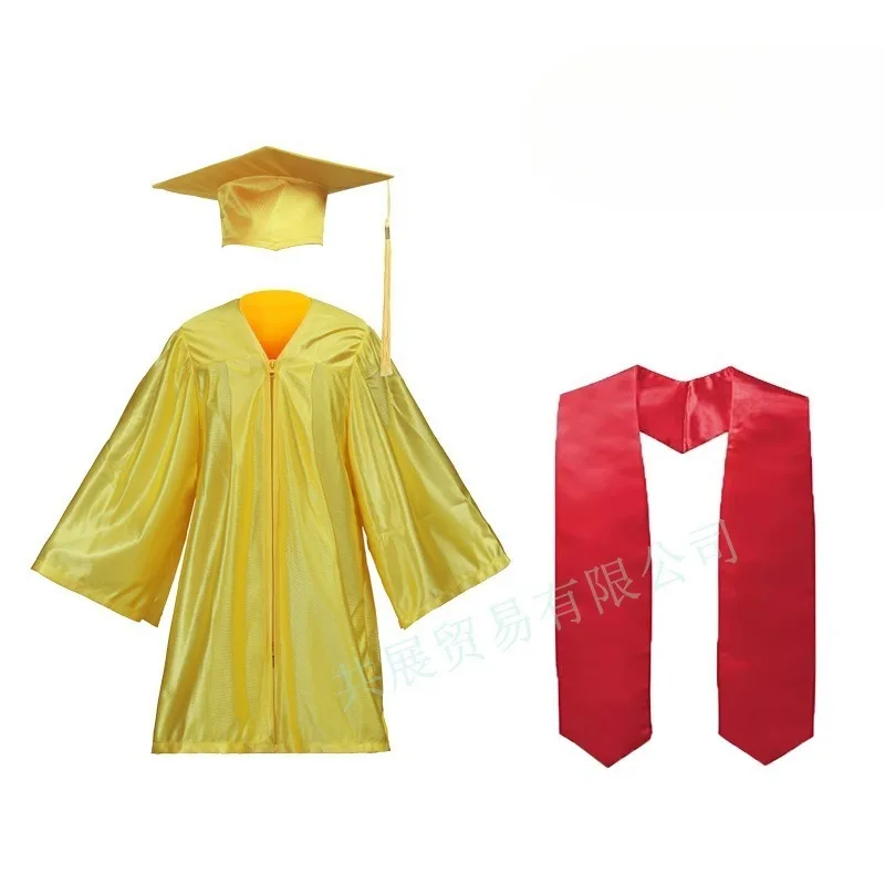 Afstudeerseizoen Kinderen Bachelor Kledingset Kleuterschool Afstudeerfoto Optredenpak Gebreide Robe en Hoed Set