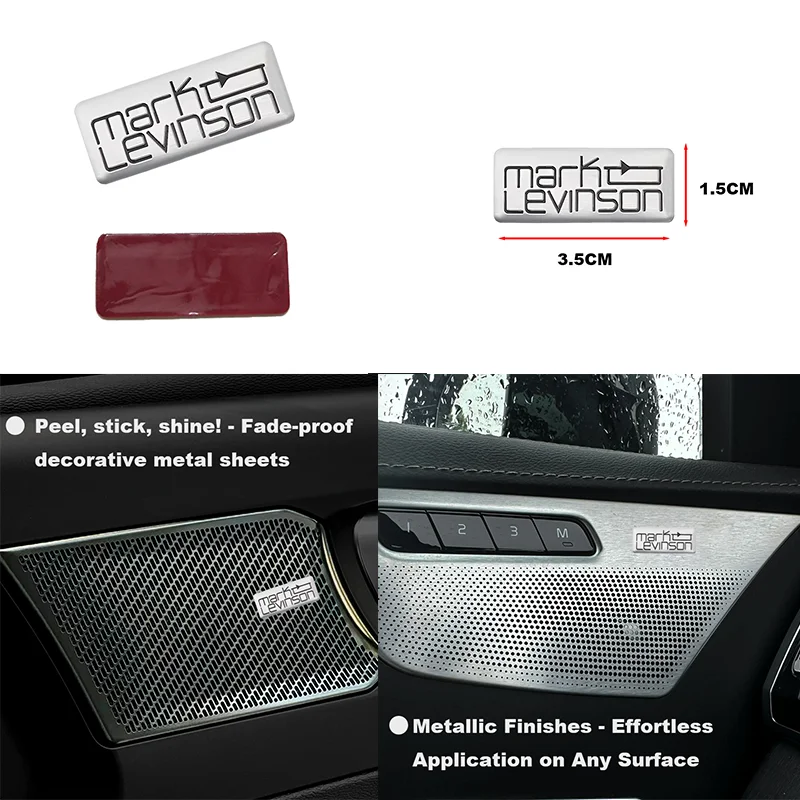 Car Styling Mark Levinson Logo Emblem 3D Aluminum Speaker Audio Decorate Sticker Decals For Lexus UX250H Fsport CT200H RX400H NX