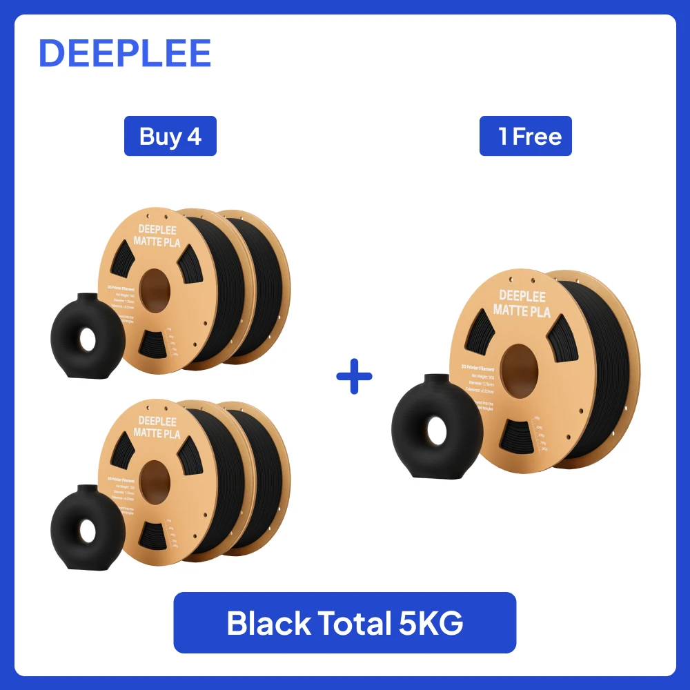 DEEPLEE 2KG mat PLA-filament 1,75 mm 3D-printen voor FDM 3D-printer PLA roze Deeplee-filament - afbeelding 1