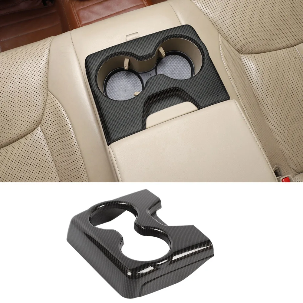 For Dodge Chrysler 300C 2011-2022 Car Rear Armrest Water Cup Holder Cover Trim Frame Decoration Sticker