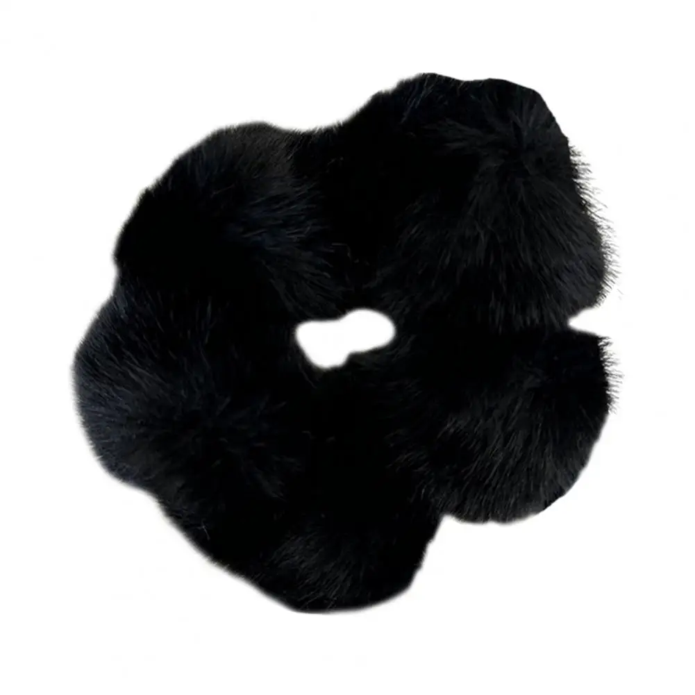 Women Hair Ring Fluffy Plush High Elasticity Anti-slip Ponytail Holder Hair Band Hair Tie Organization Tool Кольцо Для Волос