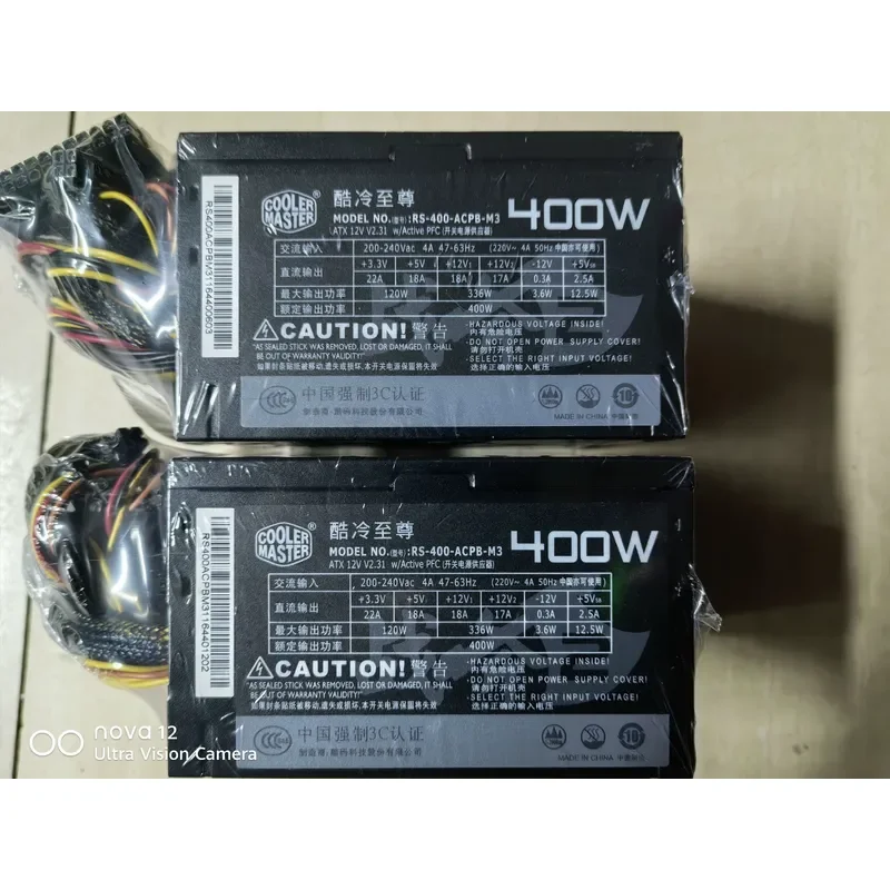 for Cooler Supreme RS-400-ACPB-M3 400W Power Supply Unit PSU for Desktop PC Computer Gaming Mainboard Stable Voltage
