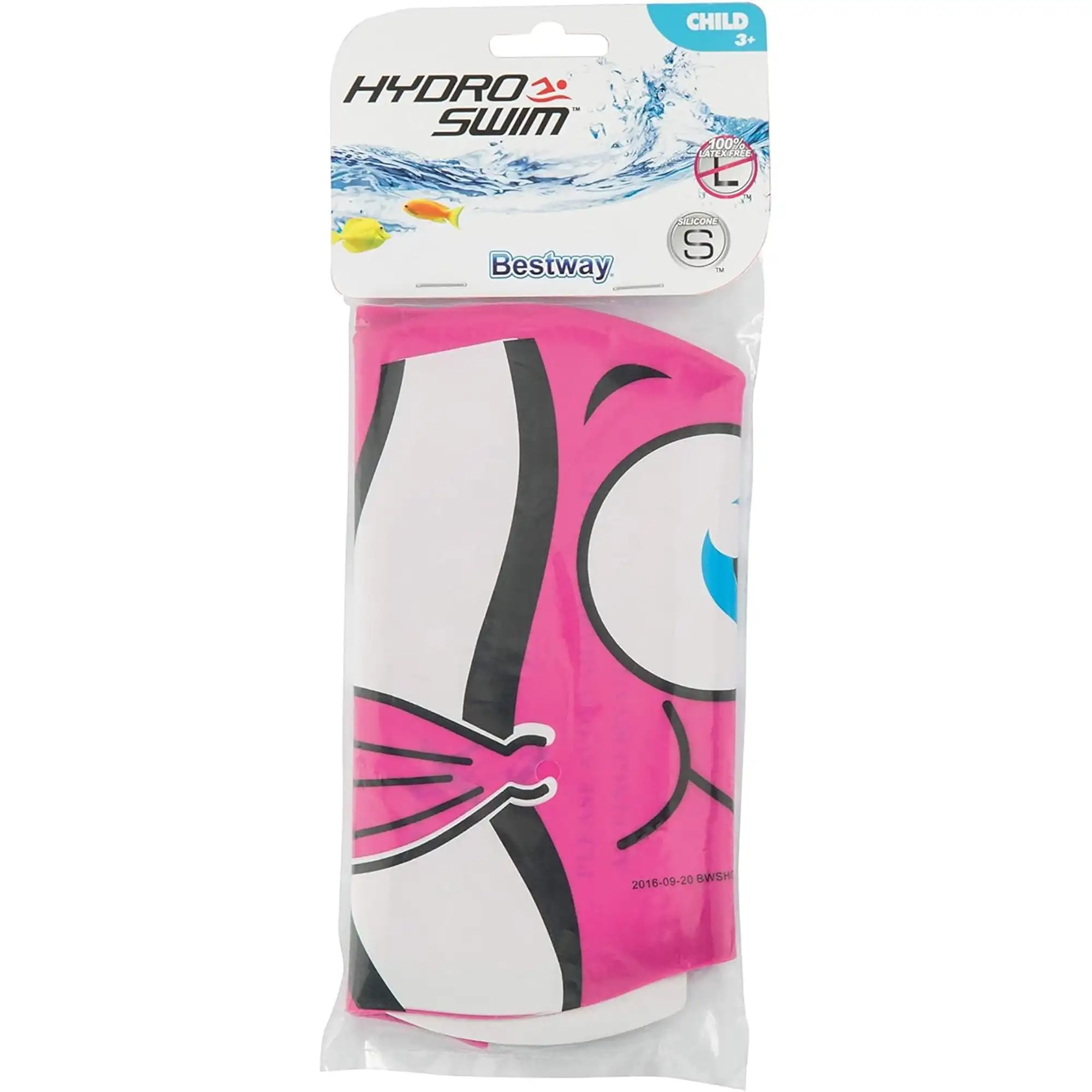 Bestway: Hydro-Splash: リル・バディ スイムキャップ - ピンク - 魚キャラクター プールアクセサリー、ソフトシリコン、水泳遊び、子供3歳以上