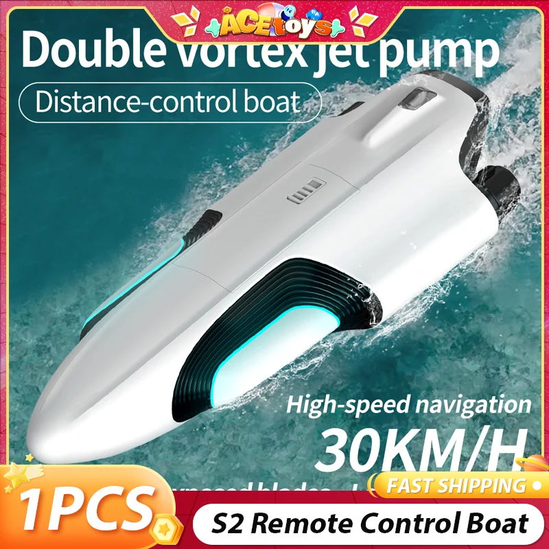 

S2 Remote Control Boat High Speed Long Endurance Double Eddy Jet Water Toy Competitive Boat
