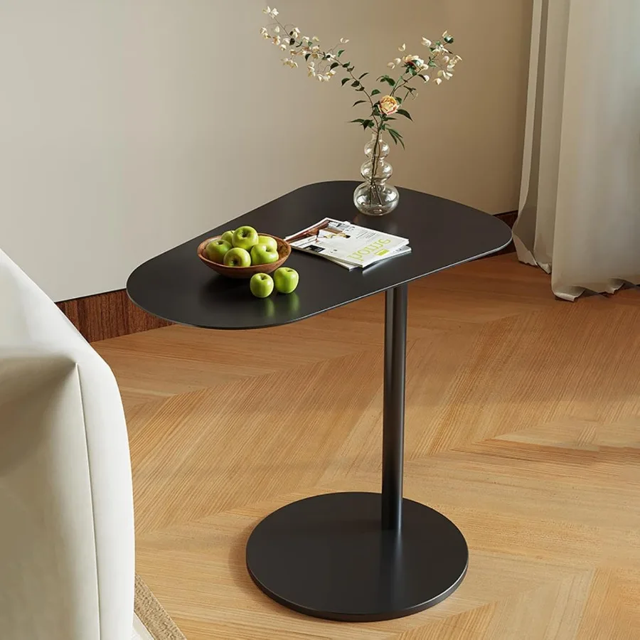 

C-образный приставной столик с металлическим каркасомКруглый металлический торцевой столик для небольшого пространства Современный минимализм Маленький приставной столик для дивана для гостиной