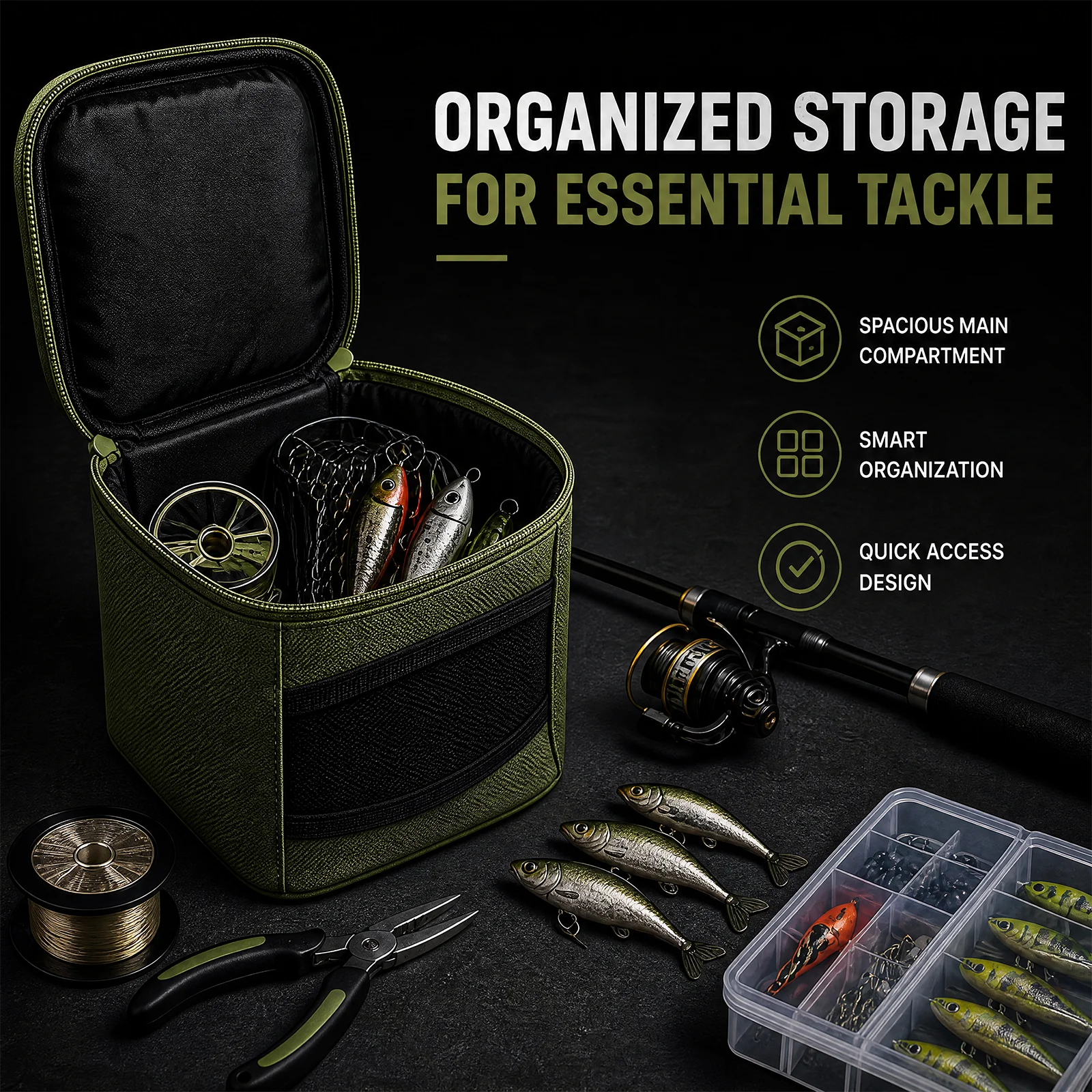 Multi-Compartment Carp Fishing - Fishing Equipment Bag recensione e prezzo