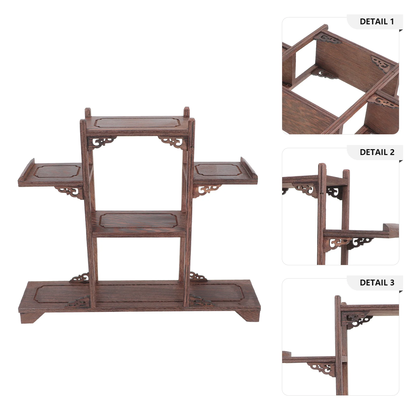 

Деревянная витрина, каштановая деревянная винтажная полка, держатель для сувениров, домашний декор, настольный орнамент, стеллаж для хранения