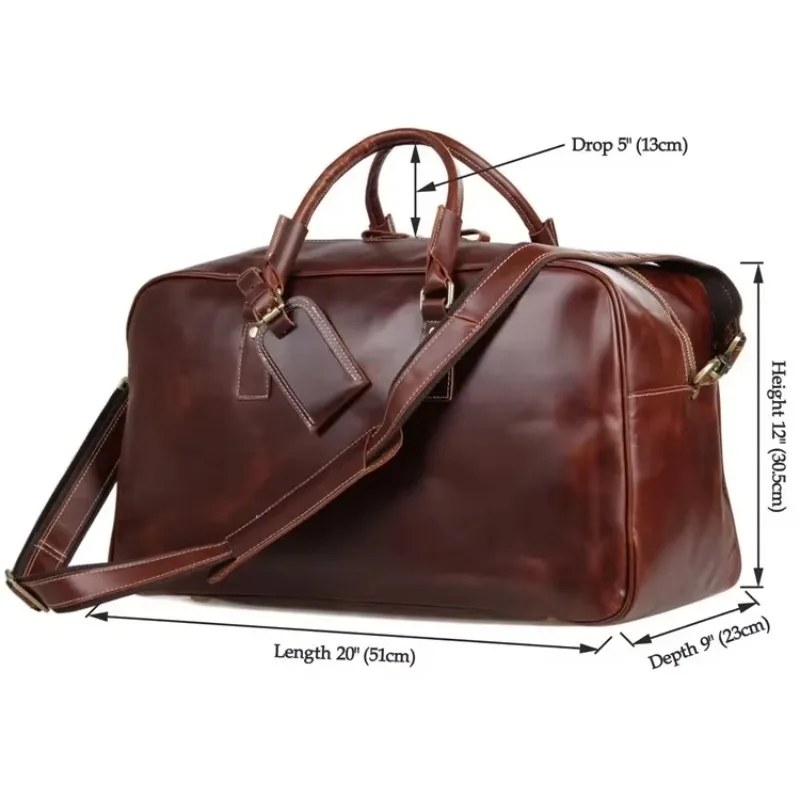 New Design, High-quality Customized Personalized Sports Travel Gym Leather Luggage Bags for Men and Women