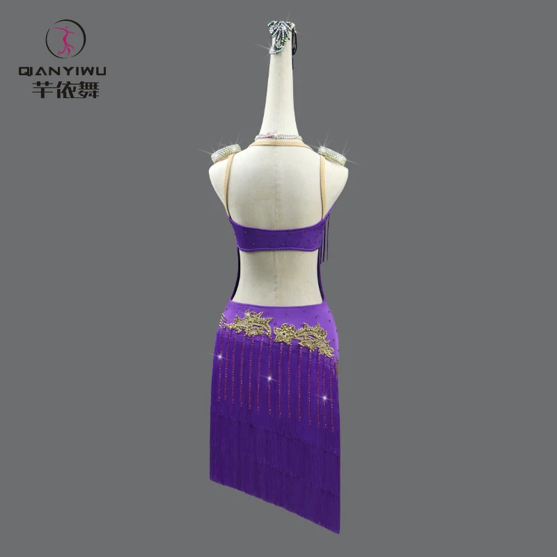 2025 Womens Prom Dress Party Latin Dance Clothing Ballroom Competition Evening Girls Elegant Practice Dancewear American Costume