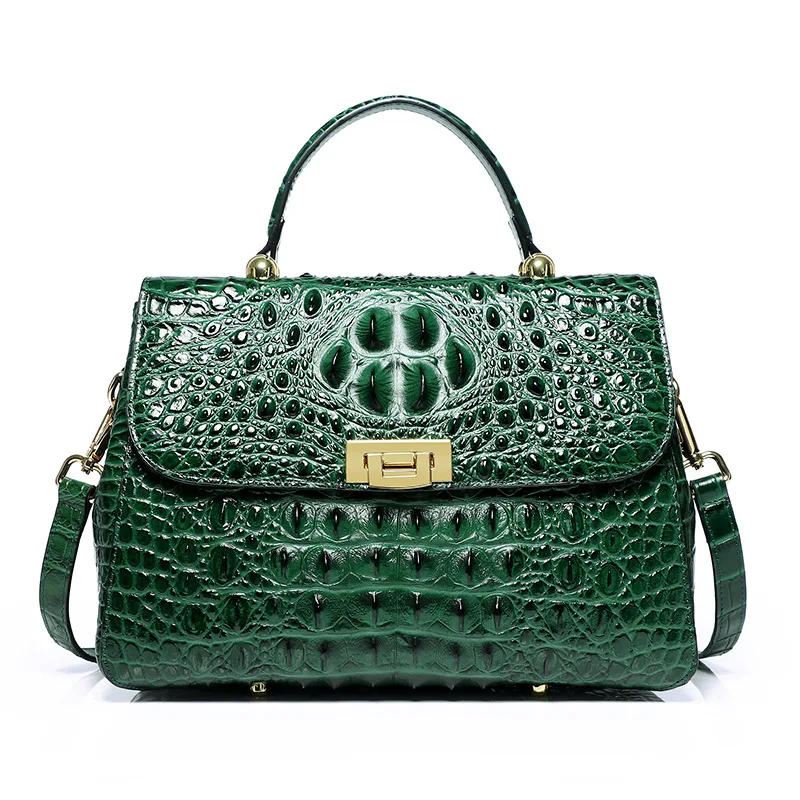 New Fashion Alligator Women Handbags European Designer Cow Genuine Leather Shoulder Bags Female Girl Brand Luxury Crossbody Bag