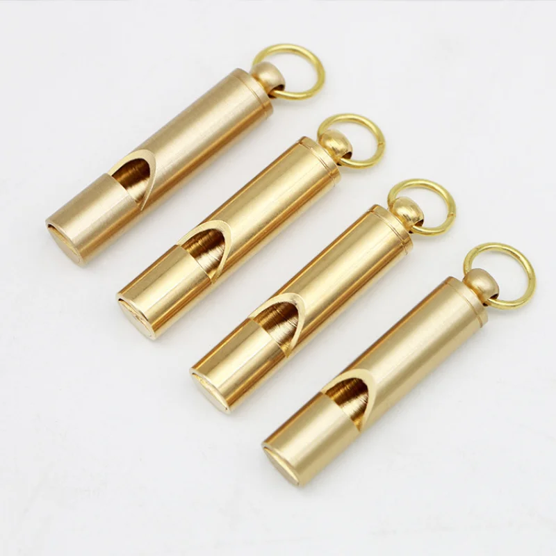 

1Pc Brass Outdoor Sports SOS Whistle Cheerleading Whistles Survival Equipment Hiking Key Chain Retro Referee Whistle Souvenirs