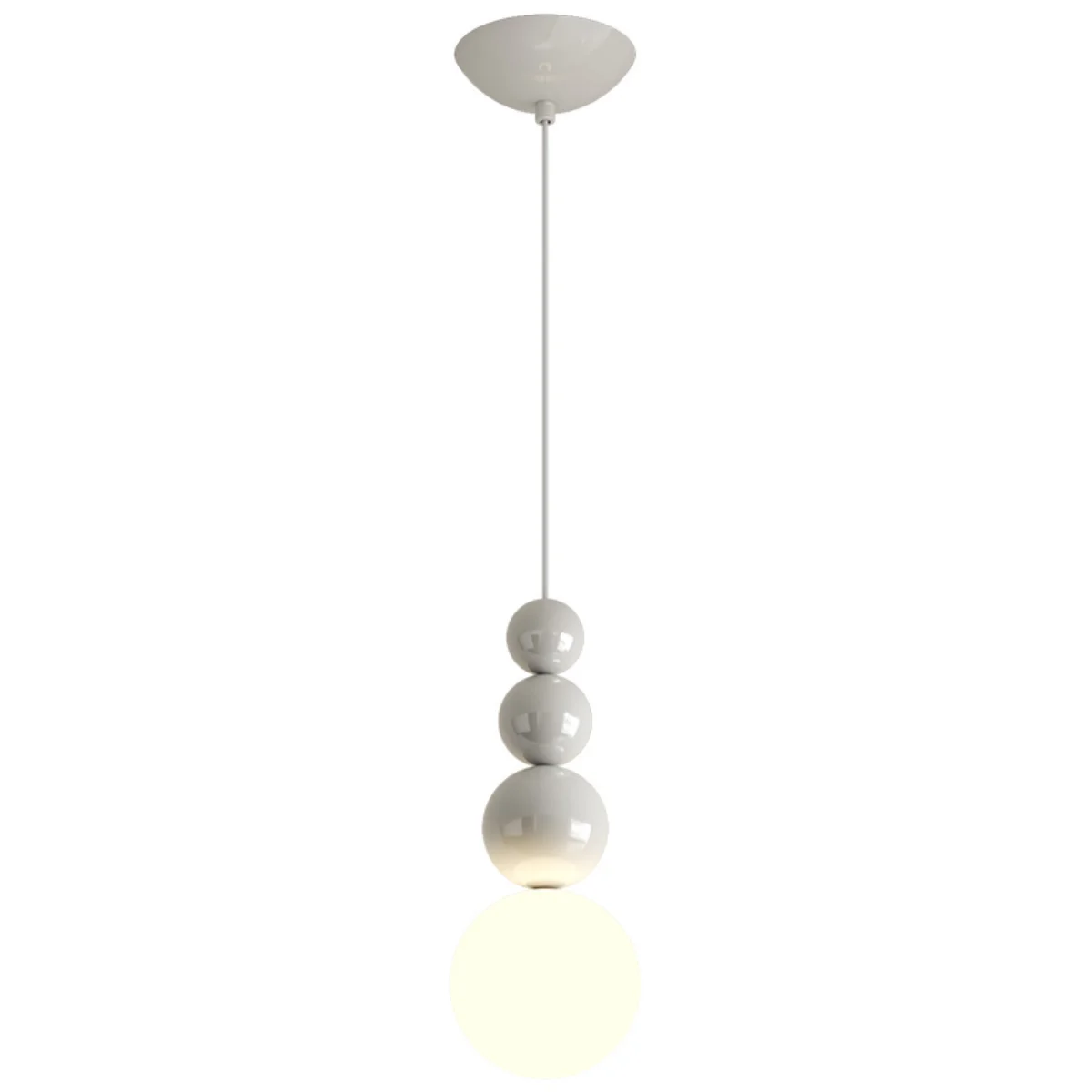 Modern Glass Led Chandelier Nordic Color Ball Hanging Lights Bedroom Bedside Small Pendant Lamp Cream Living Room Aisle Light